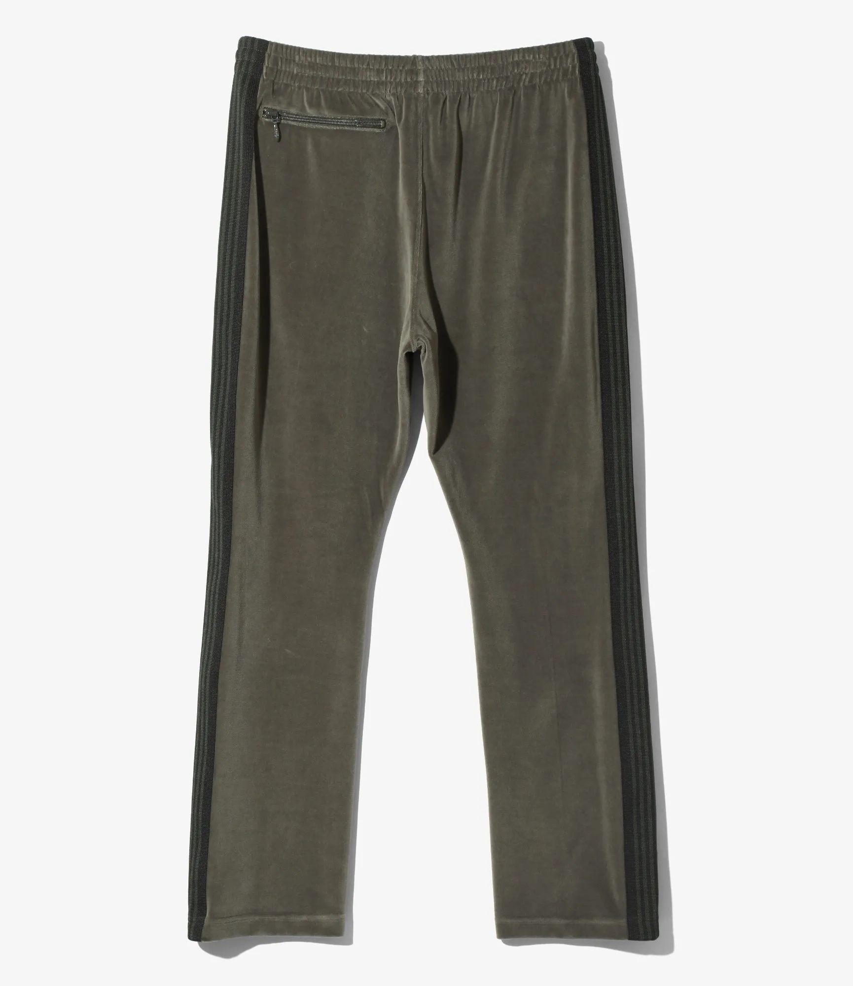 Narrow Track Pant – Olive Velour