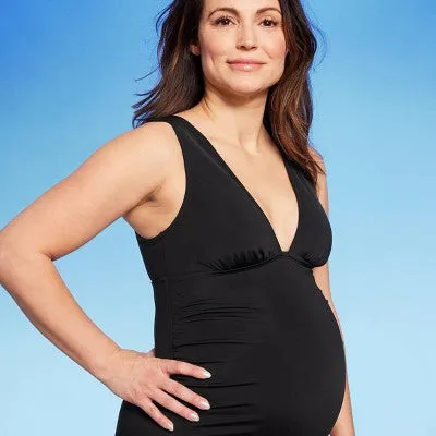 New - One Piece Maternity Swimsuit - Isabel Maternity by Ingrid & Isabel Black XL