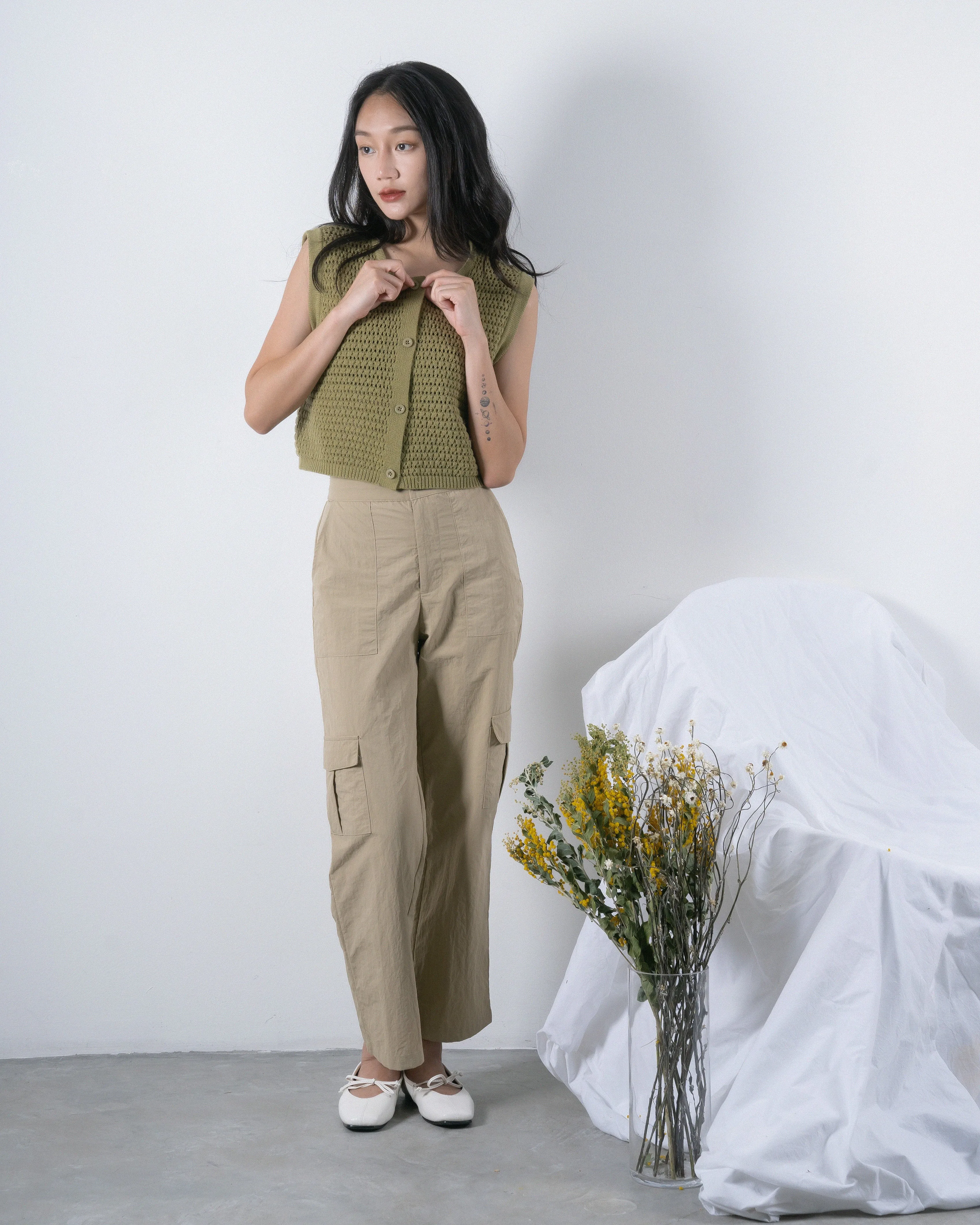 Noah Straight Cut Cargo Pants (Khaki)