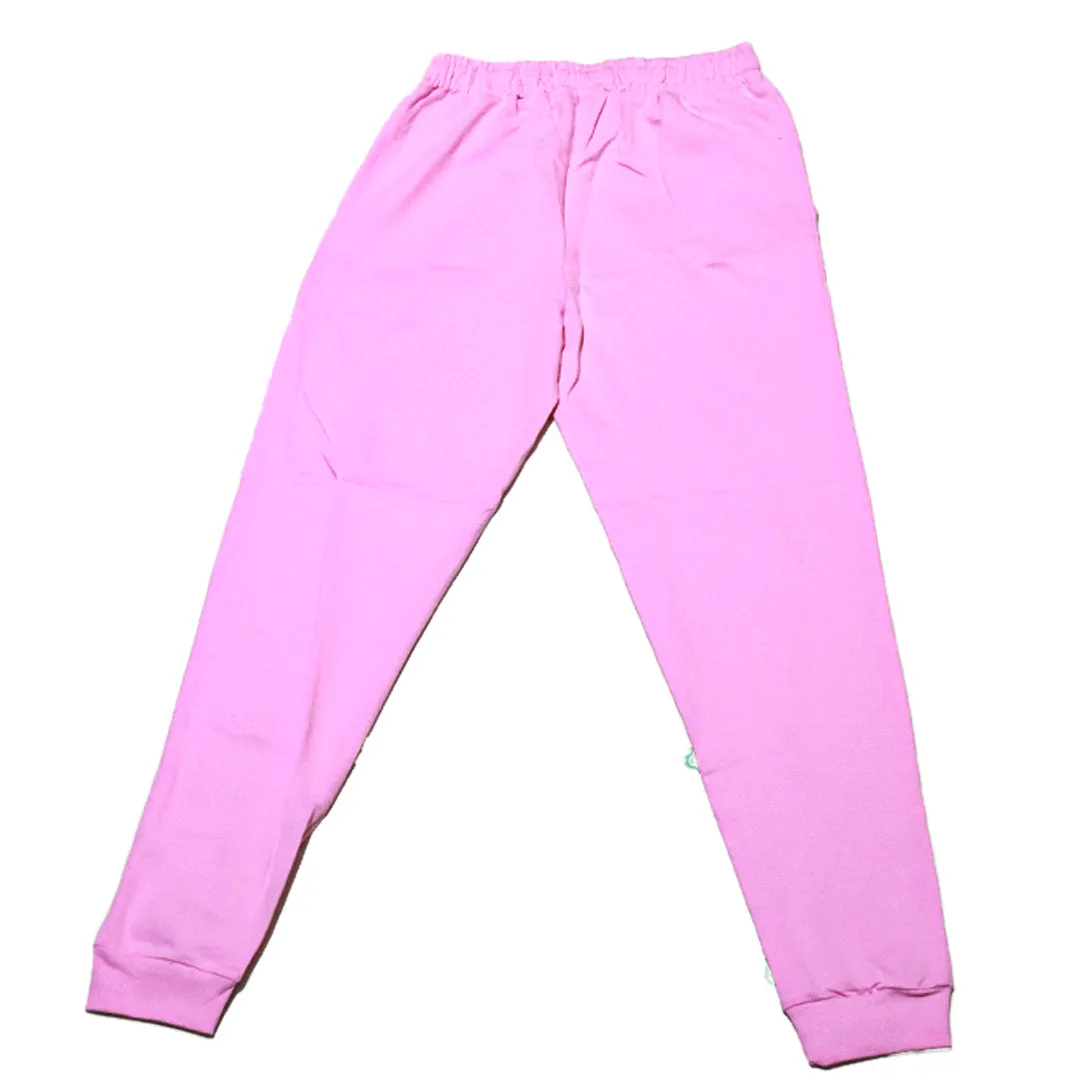 Pink Basic Print Track Pants