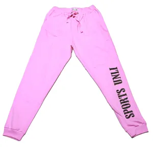 Pink Basic Print Track Pants