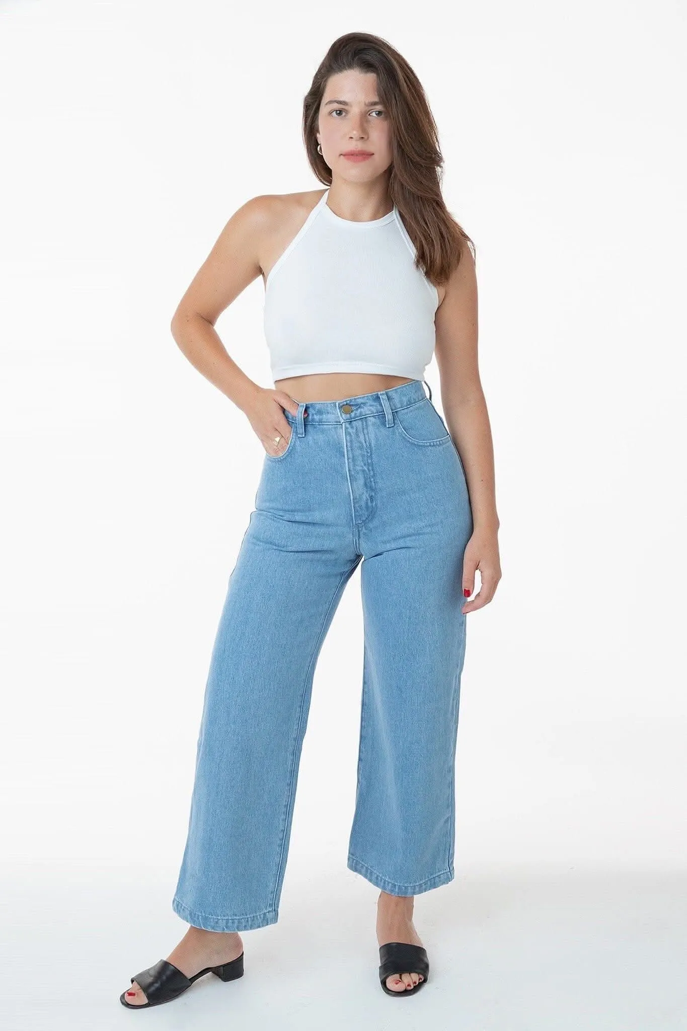 RDNW09 - High Waisted Wide Leg Denim Jean