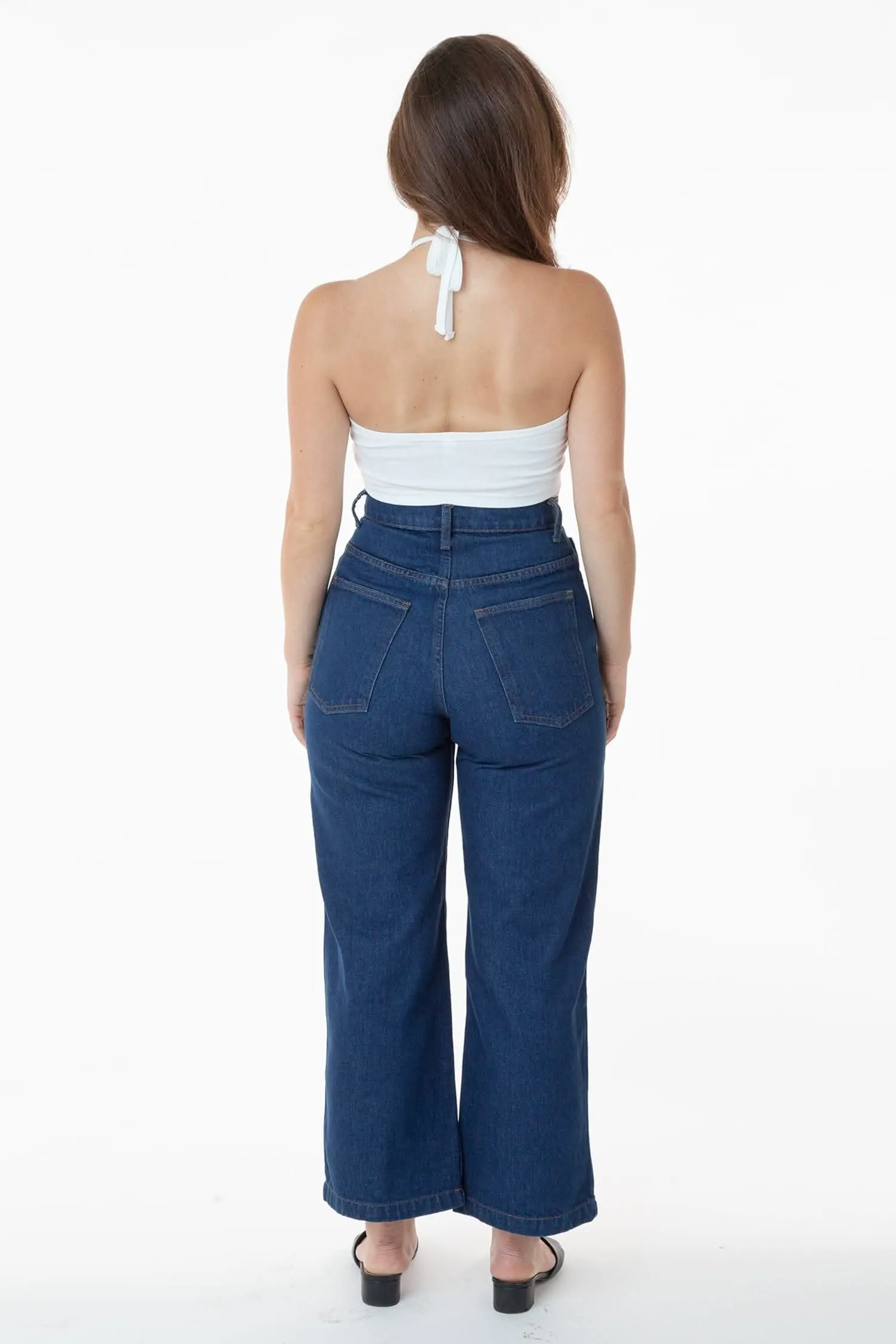 RDNW09 - High Waisted Wide Leg Denim Jean