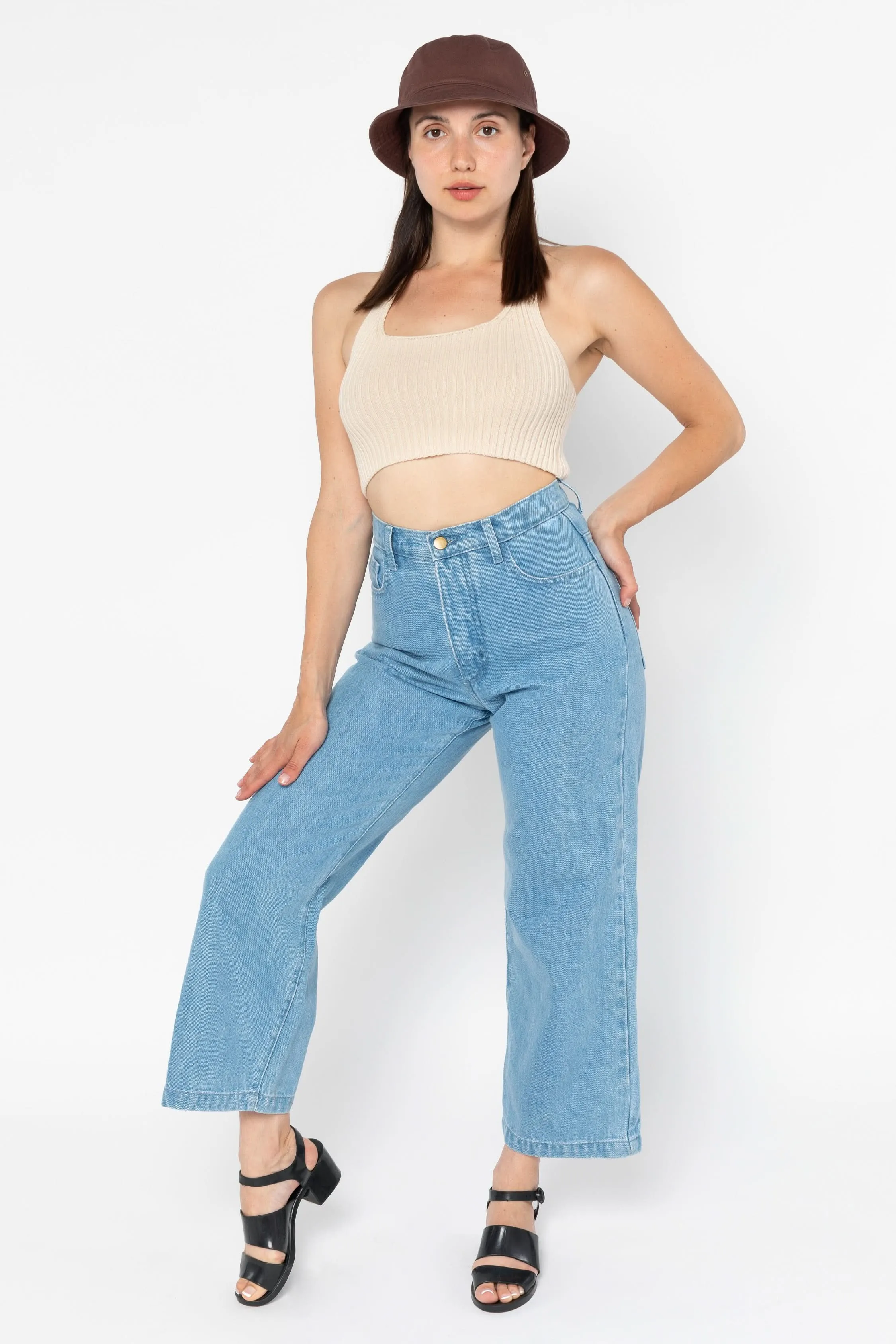 RDNW09 - High Waisted Wide Leg Denim Jean