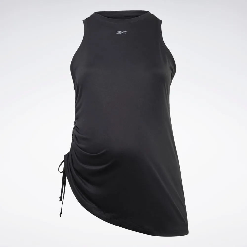 Reebok Apparel Women Maternity Drawstring Tank Top (Plus Size) BLACK