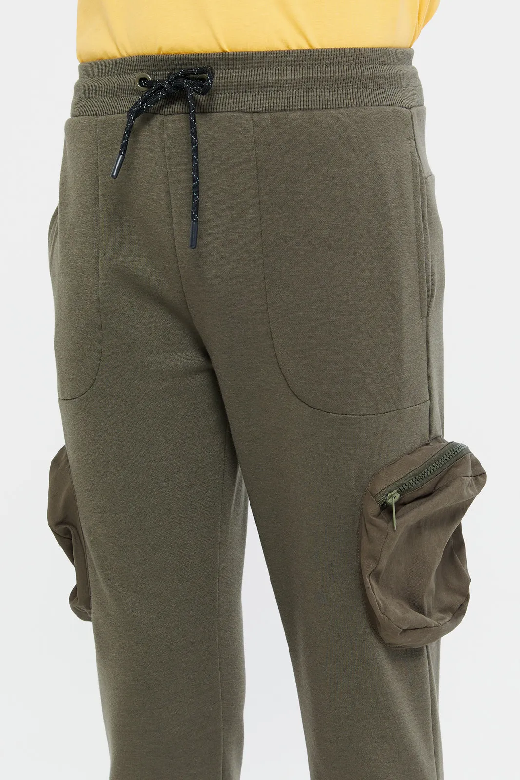 Senior Boys Olive Track Pants