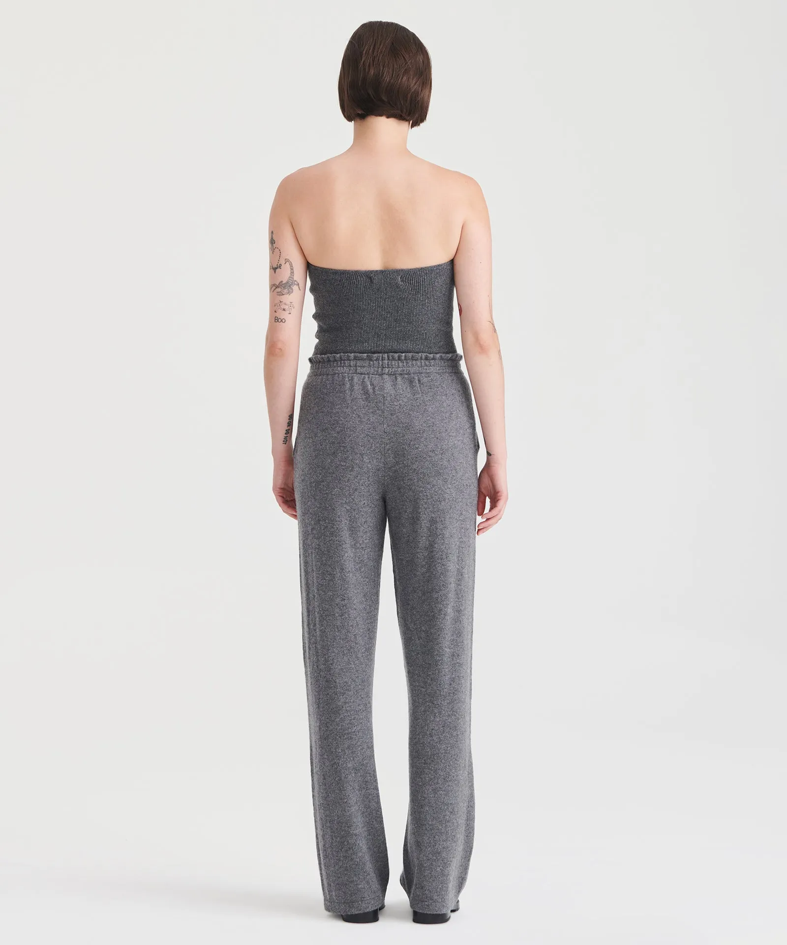 Signature Cashmere Paperbag Wide Leg Pants