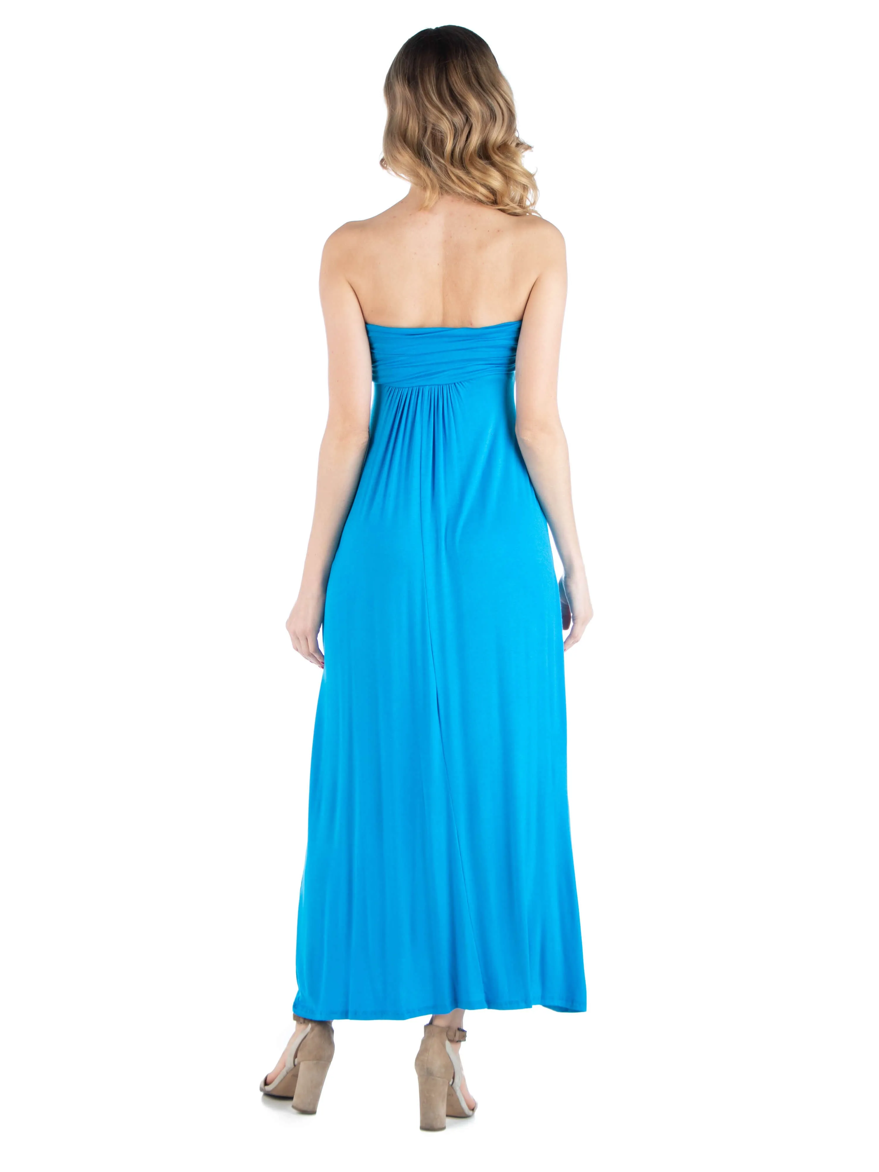 Sleeveless Empire Waist Maternity Maxi Dress