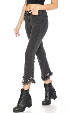 Studded Edge Crop Jeans