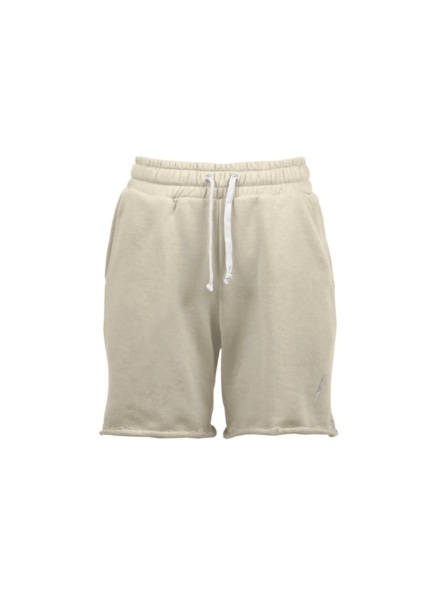 SWEATSHORT WITH RAW HEMS