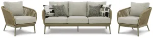 Swiss Valley Outdoor Sofa with 2 Lounge Chairs in Beige