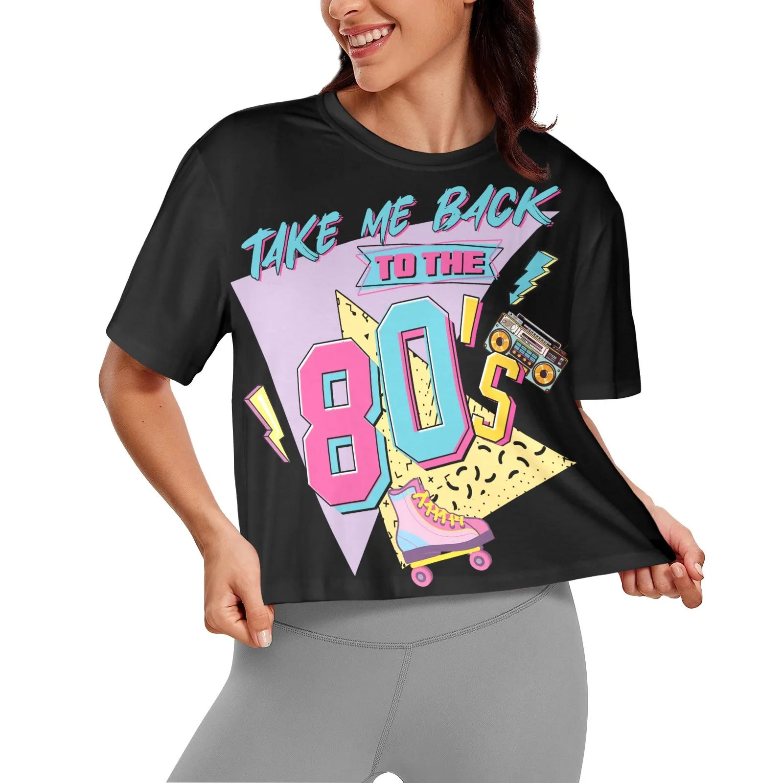 Take me Back to the 80's  Women's Cropped T-Shirt