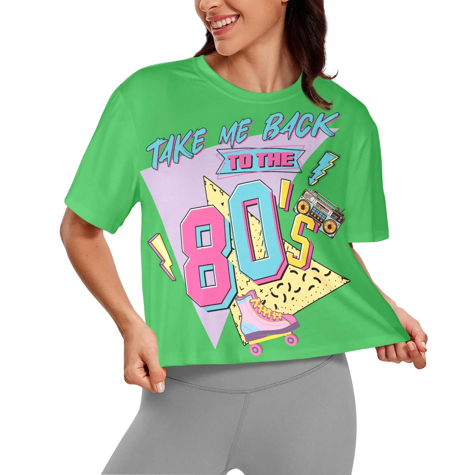 Take me Back to the 80's  Women's Cropped T-Shirt