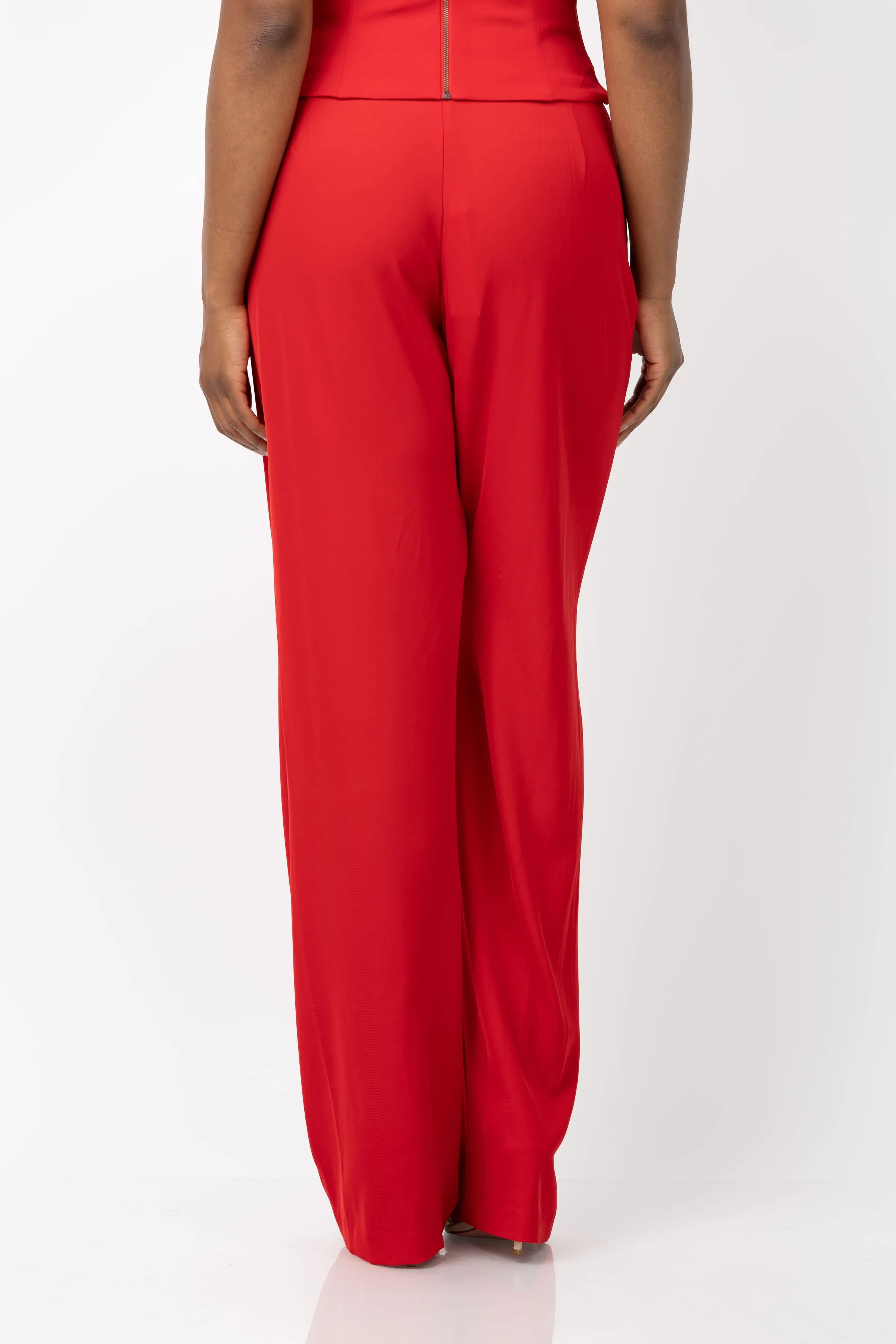 The Sei Double Pleated Trouser in Crimson