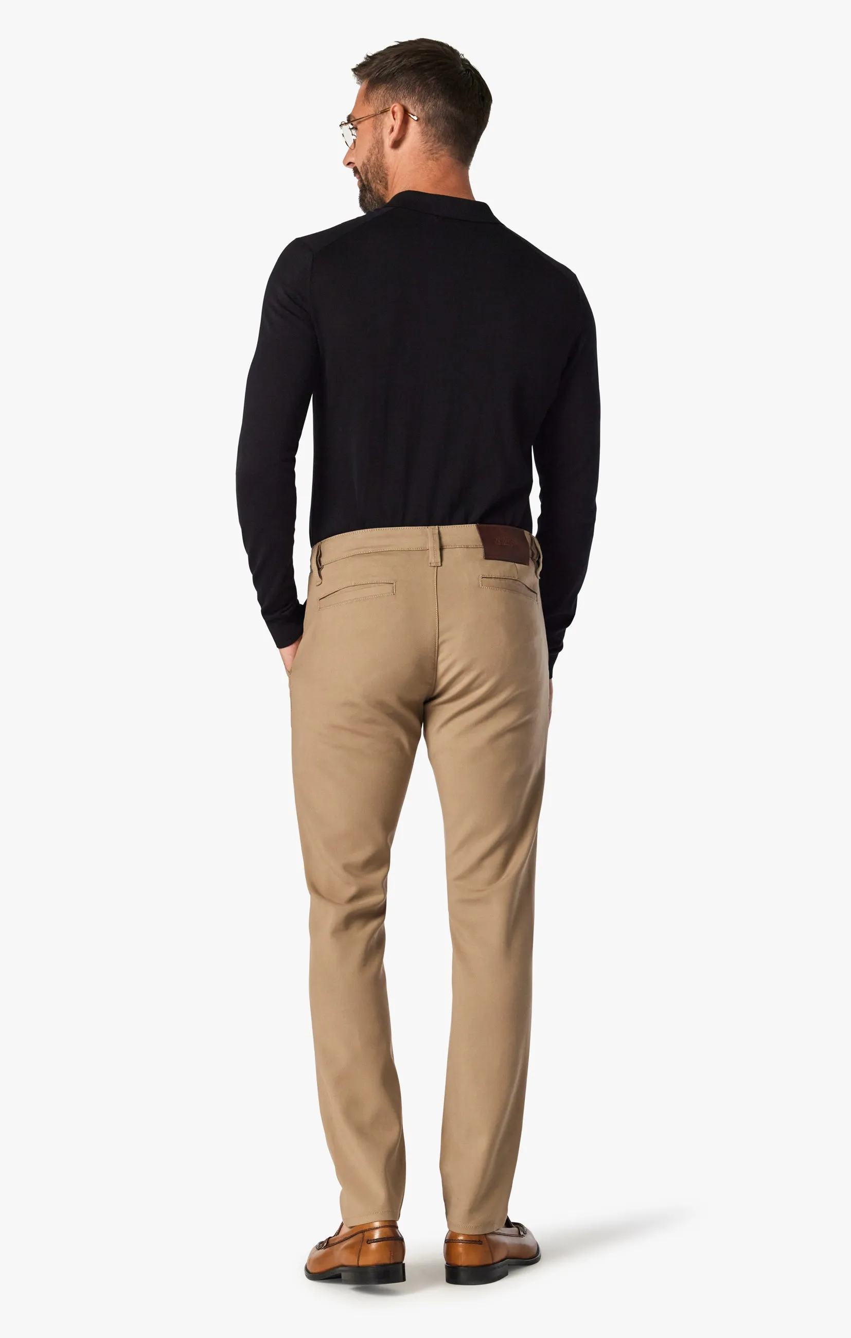 Verona Slim Leg Chino Pants In Khaki High Flyer