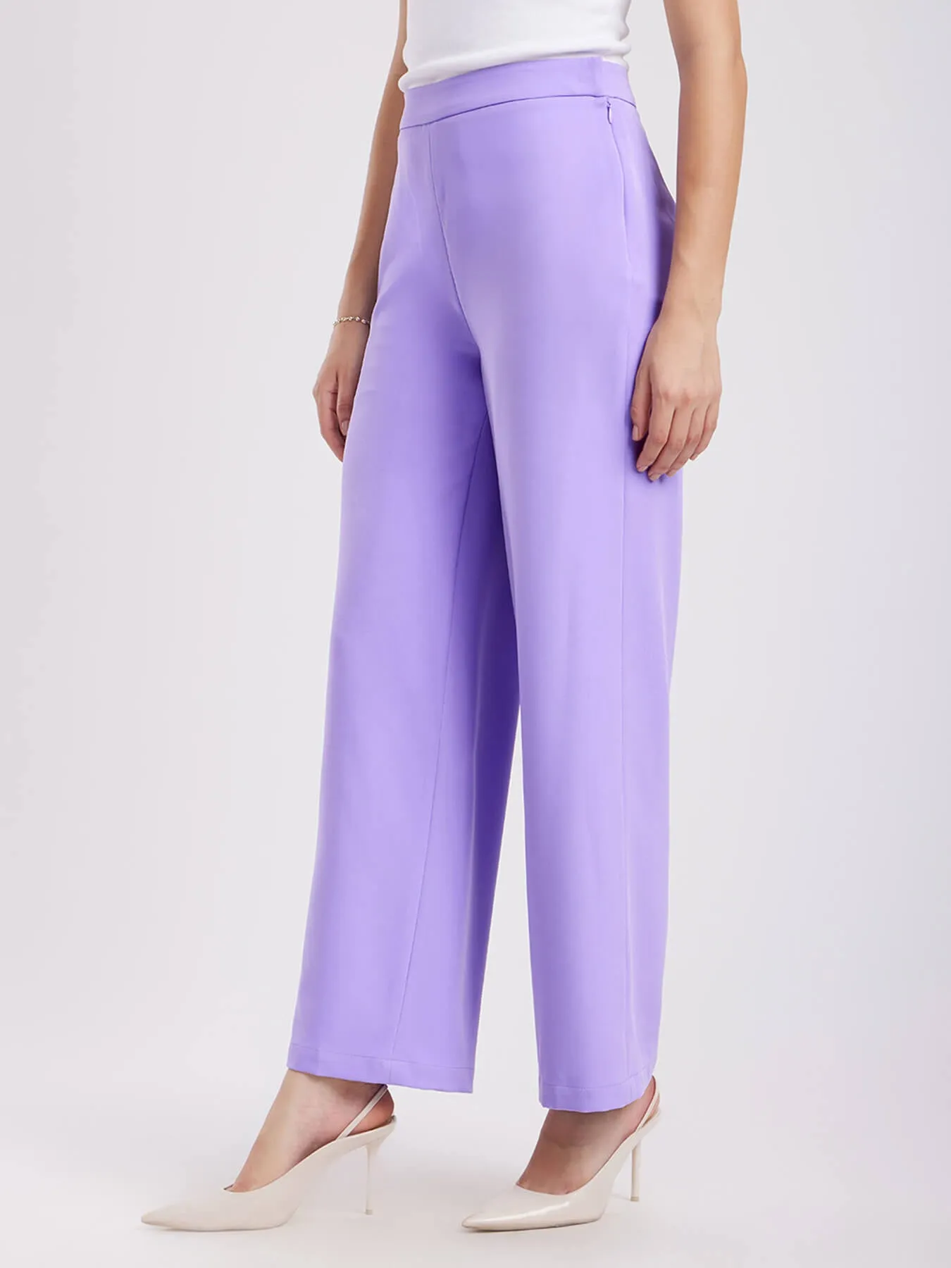 Wide Leg Pants - Lilac