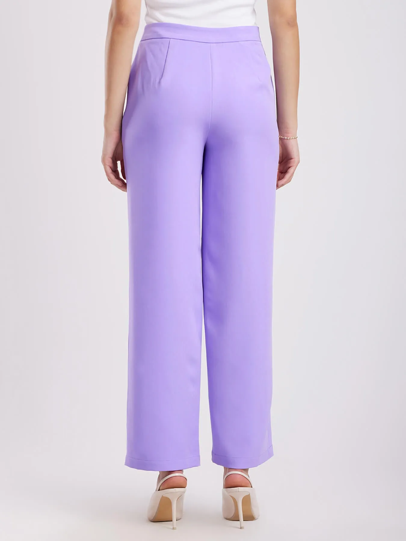 Wide Leg Pants - Lilac