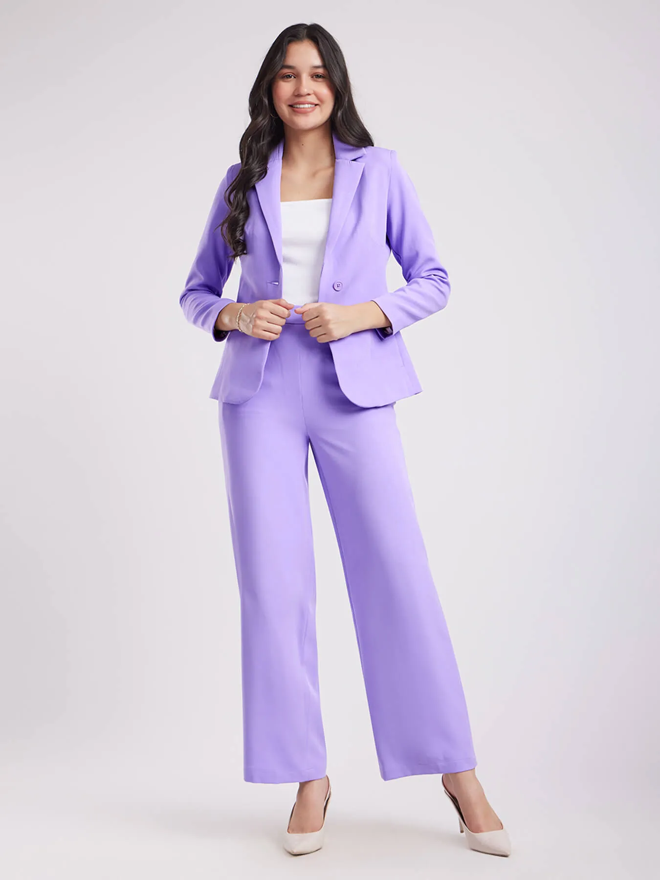 Wide Leg Pants - Lilac