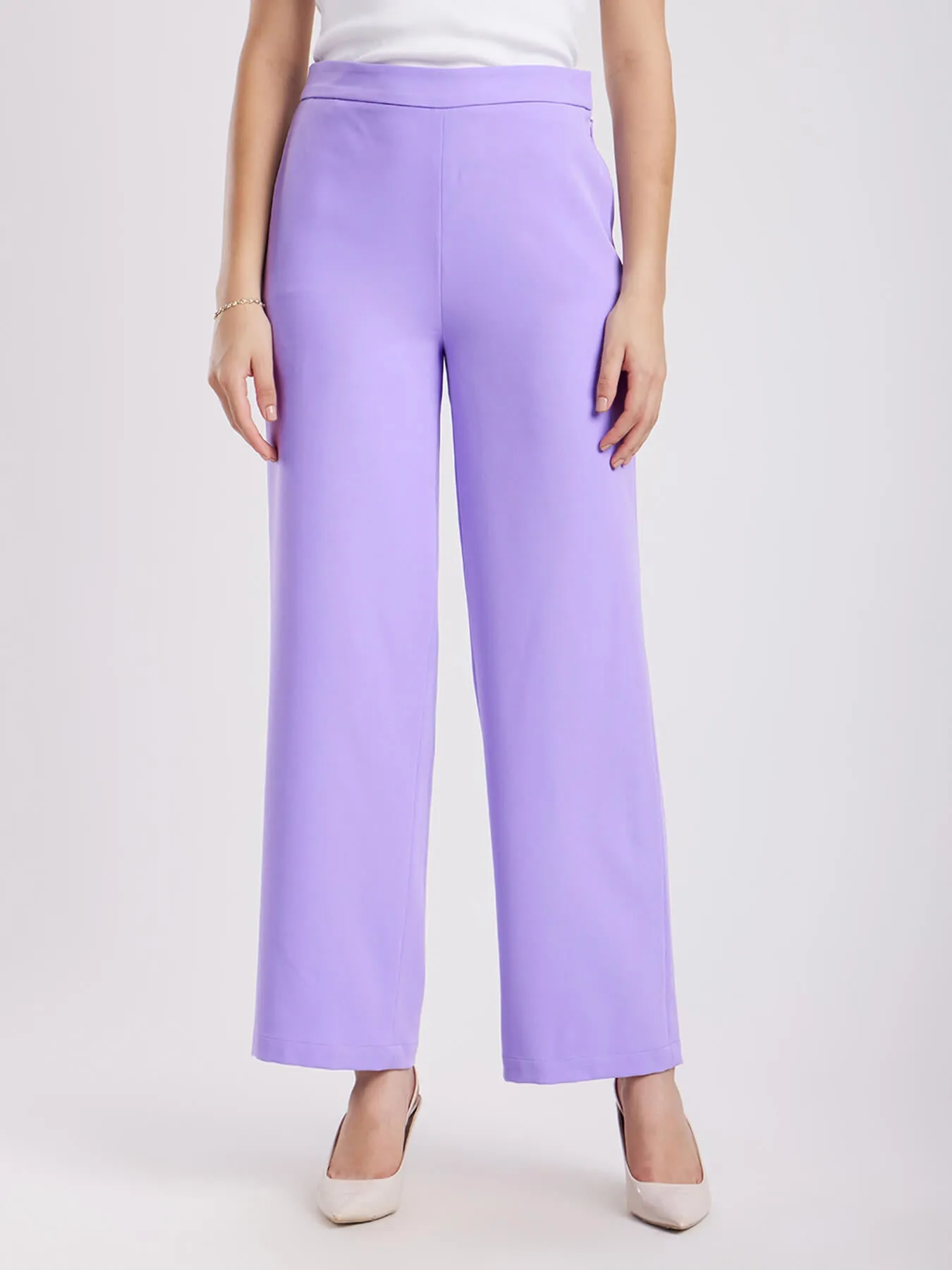 Wide Leg Pants - Lilac