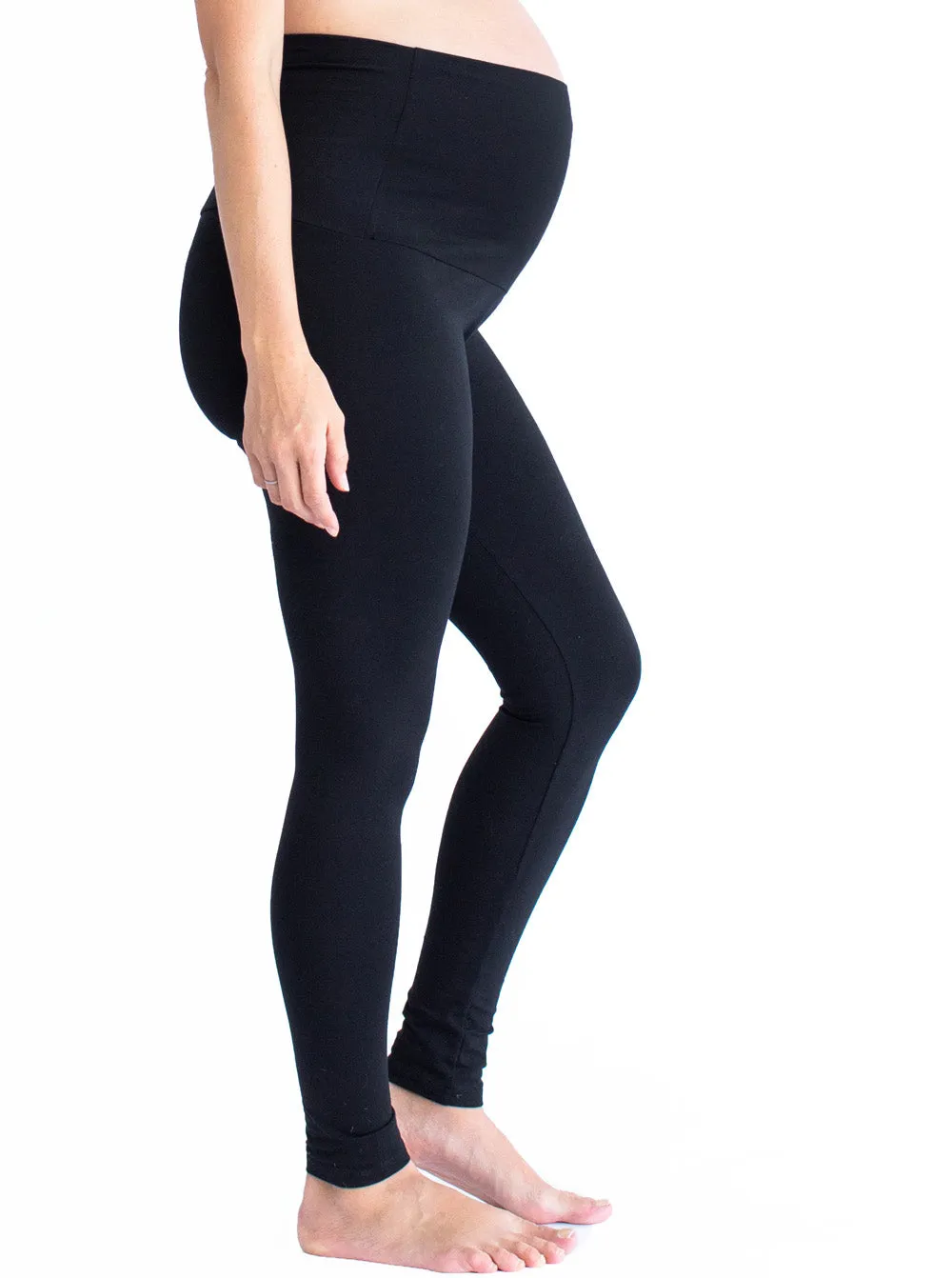 Winter Weight Over The Bump Maternity Legging - Black