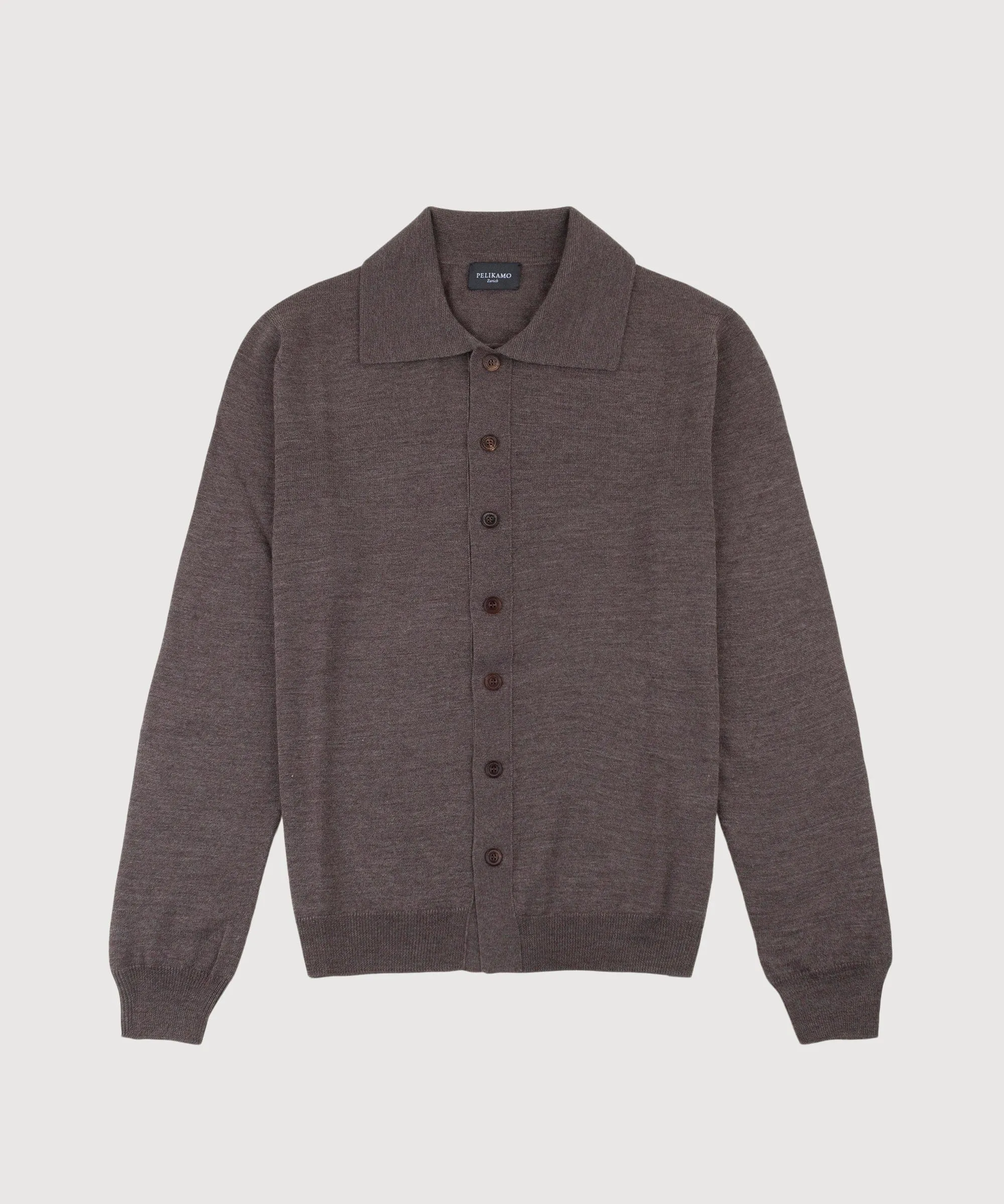 Wool Polo Cardigan